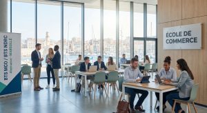 Étudiants en BTS MCO et BTS NDRC en alternance dans une école de commerce à Marseille